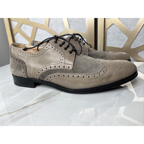 Primo Valore European Brand Luxury Dress Shoes Eu 42 Us 9 9.5 Men Taupe Leather main image 9
